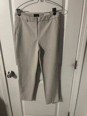 White House Black Market Cropped Ankle Pants in Light Beige